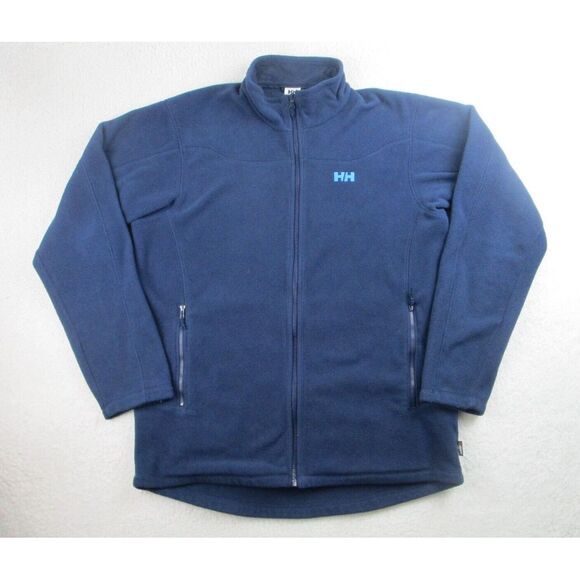 Helly Hansen Polartec Fleece‎ Jacket Mens XL Navy Long Sleeve Full Zip Pockets - Picture 1 of 10